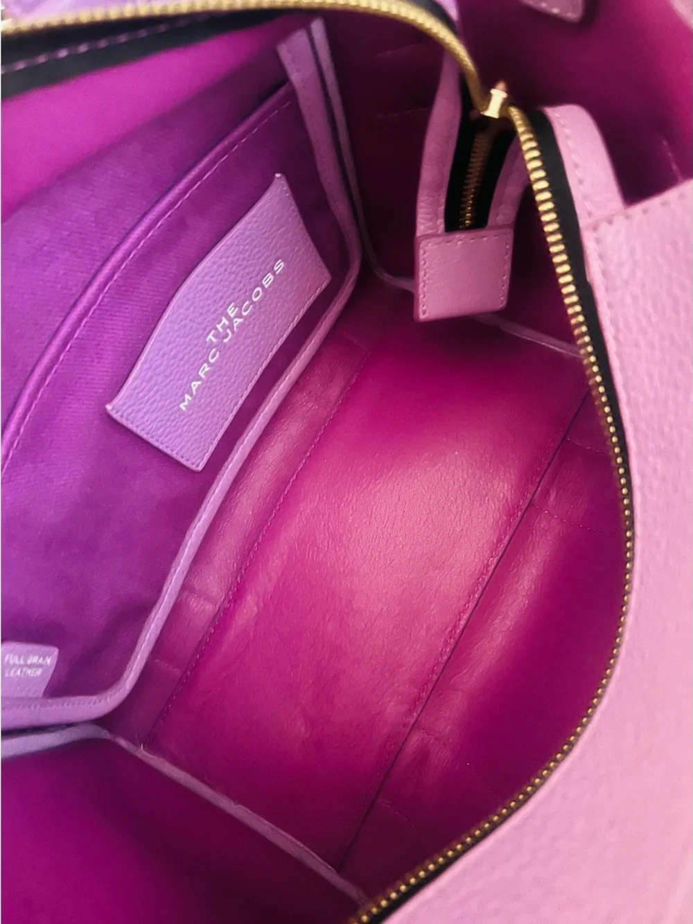 Marc Jacobs The Tote Bag in Lilac Pink Leather - Picture 5 of 5